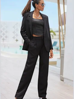 Pantalon tailleur pantalon femme à pinces
