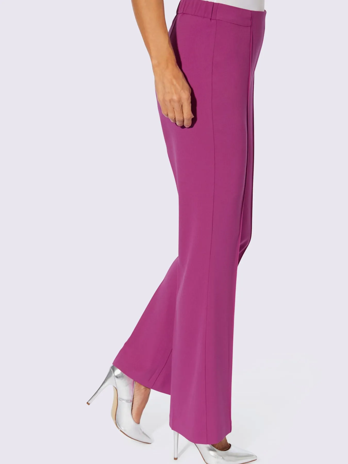 Pantalon tissé mélange de matières facile d'entretien