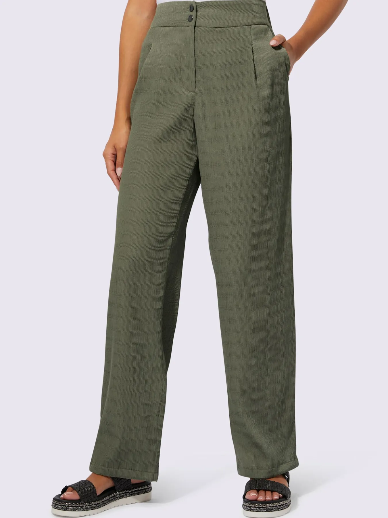 Pantalon tissé qualité structurée facile d'entretien