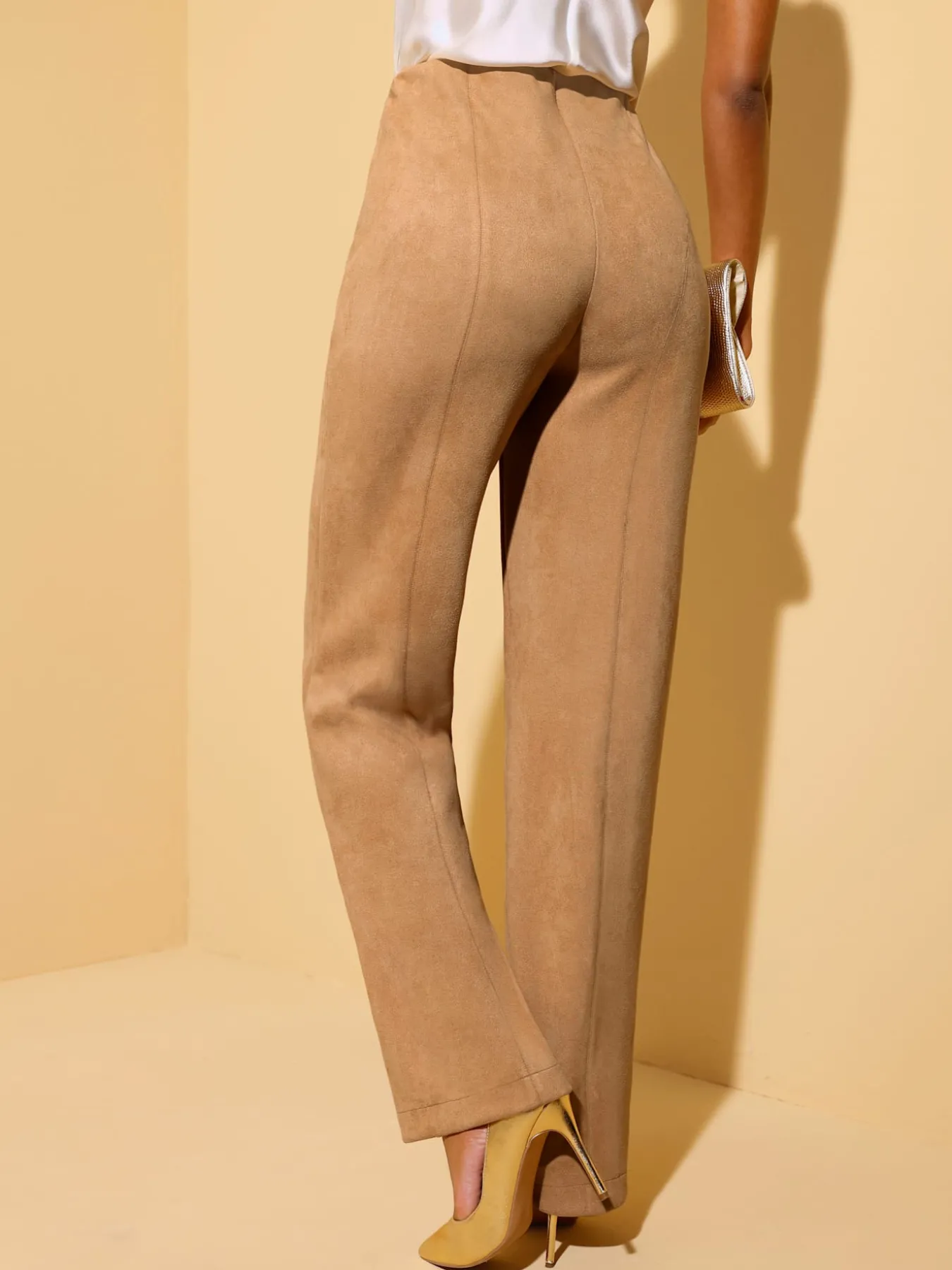 Pantalon toucher velouté