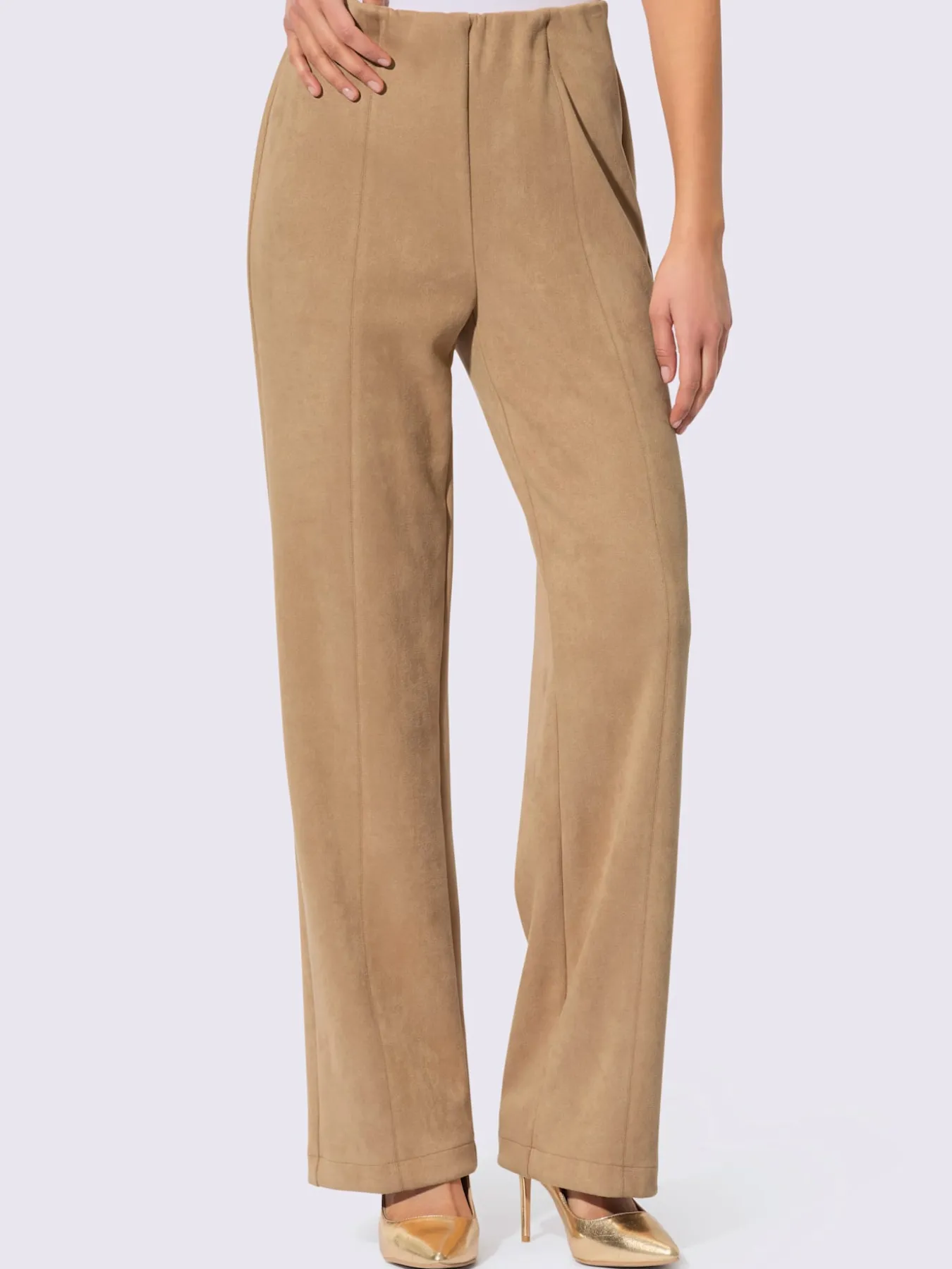 Pantalon toucher velouté