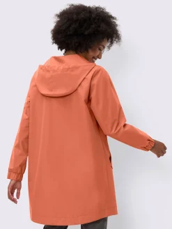 Parka boutons contrastés élégants