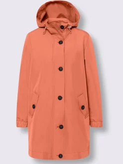 Parka boutons contrastés élégants