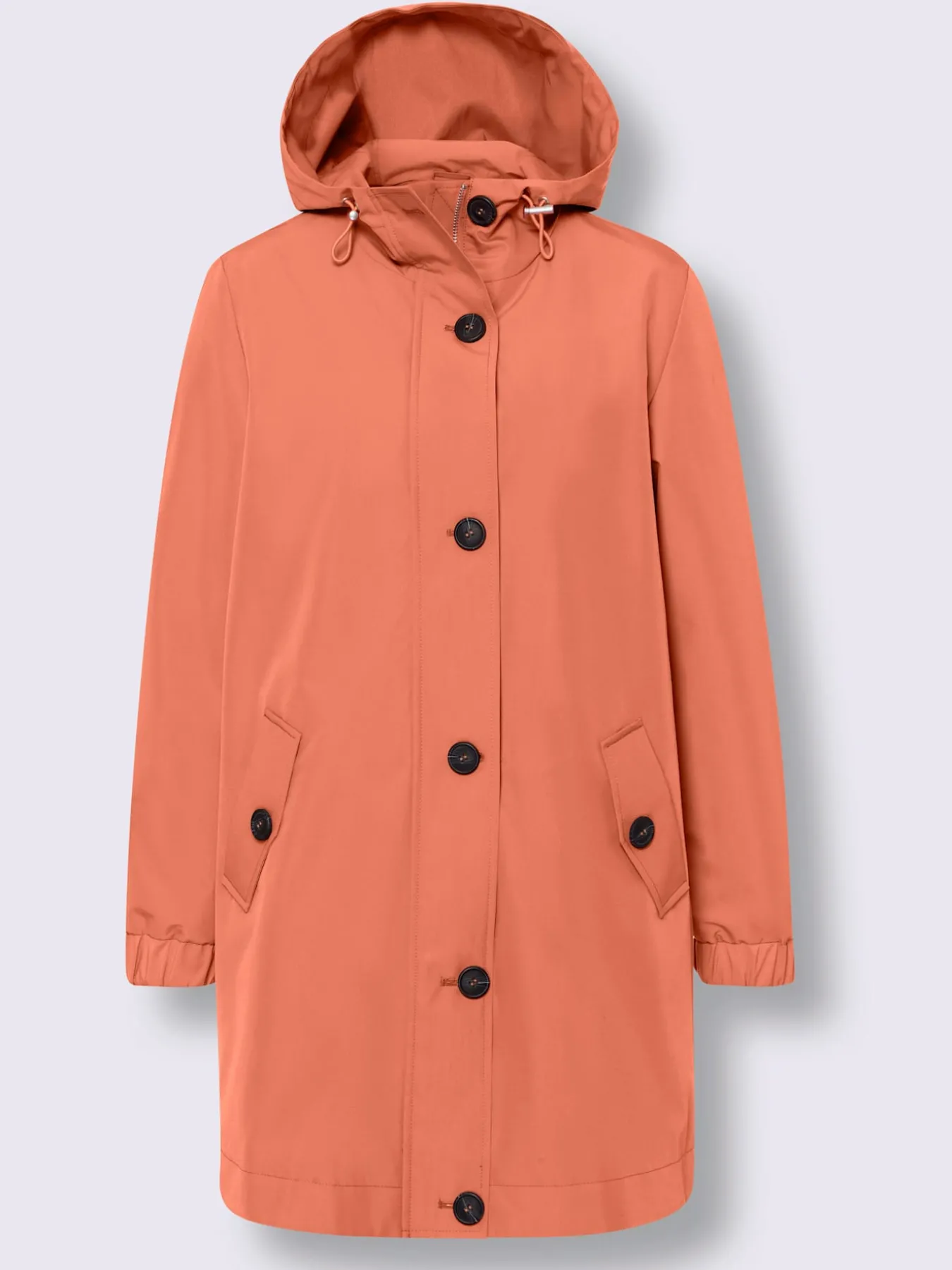 Parka boutons contrastés élégants