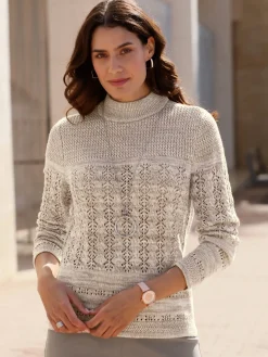 Pull à col montant 50% coton