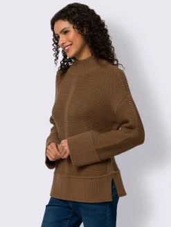 Pull à col montant 50% coton