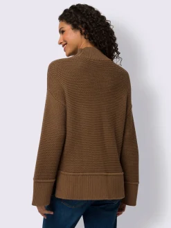 Pull à col montant 50% coton