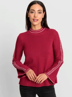 Pull à col montant 50% coton
