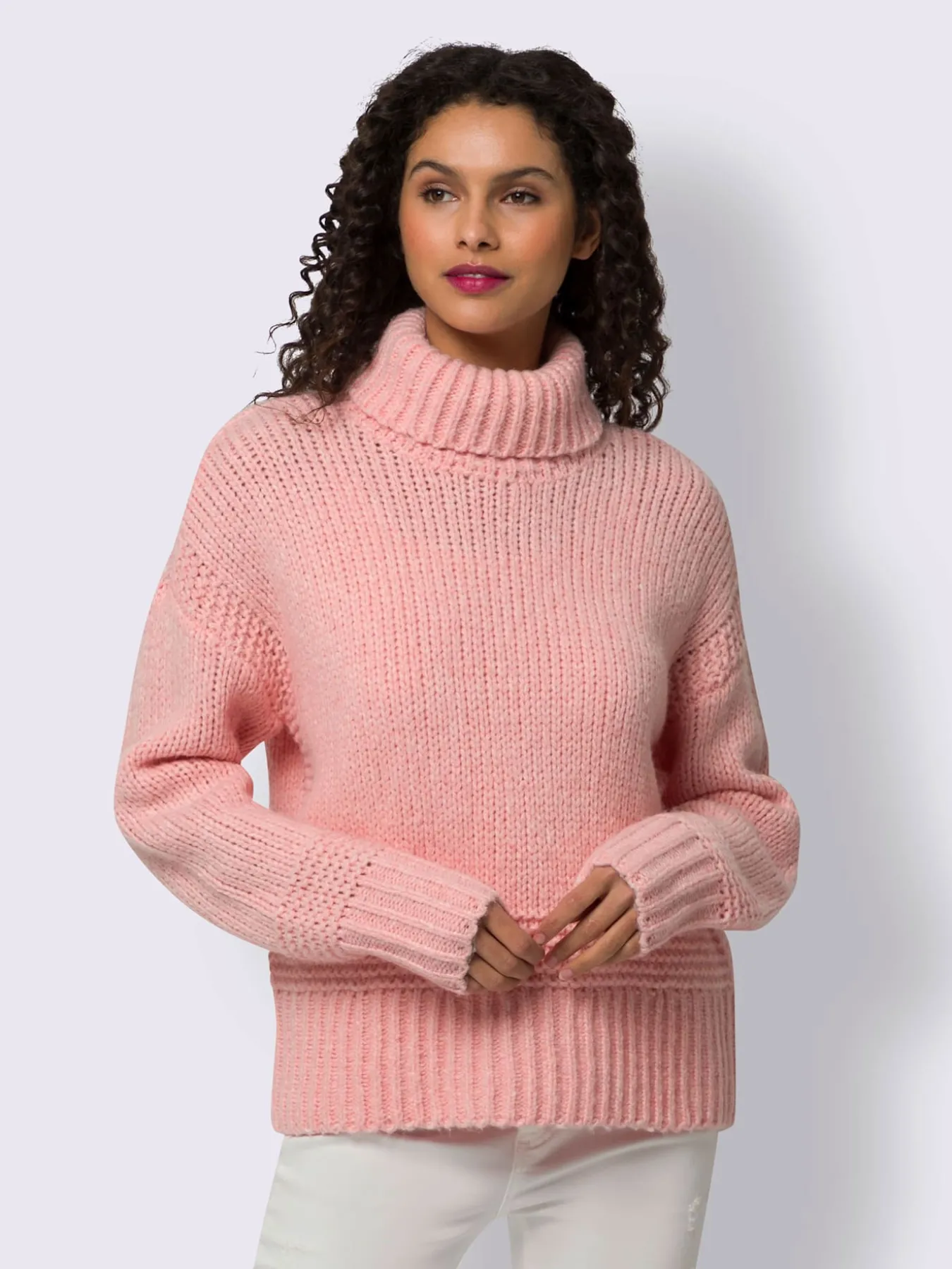 Pull à col montant 13% laine