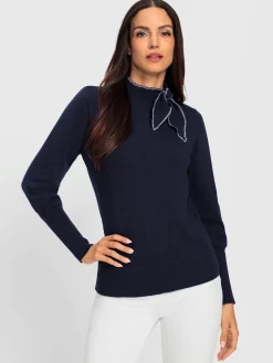 Pull à col montant 50% viscose