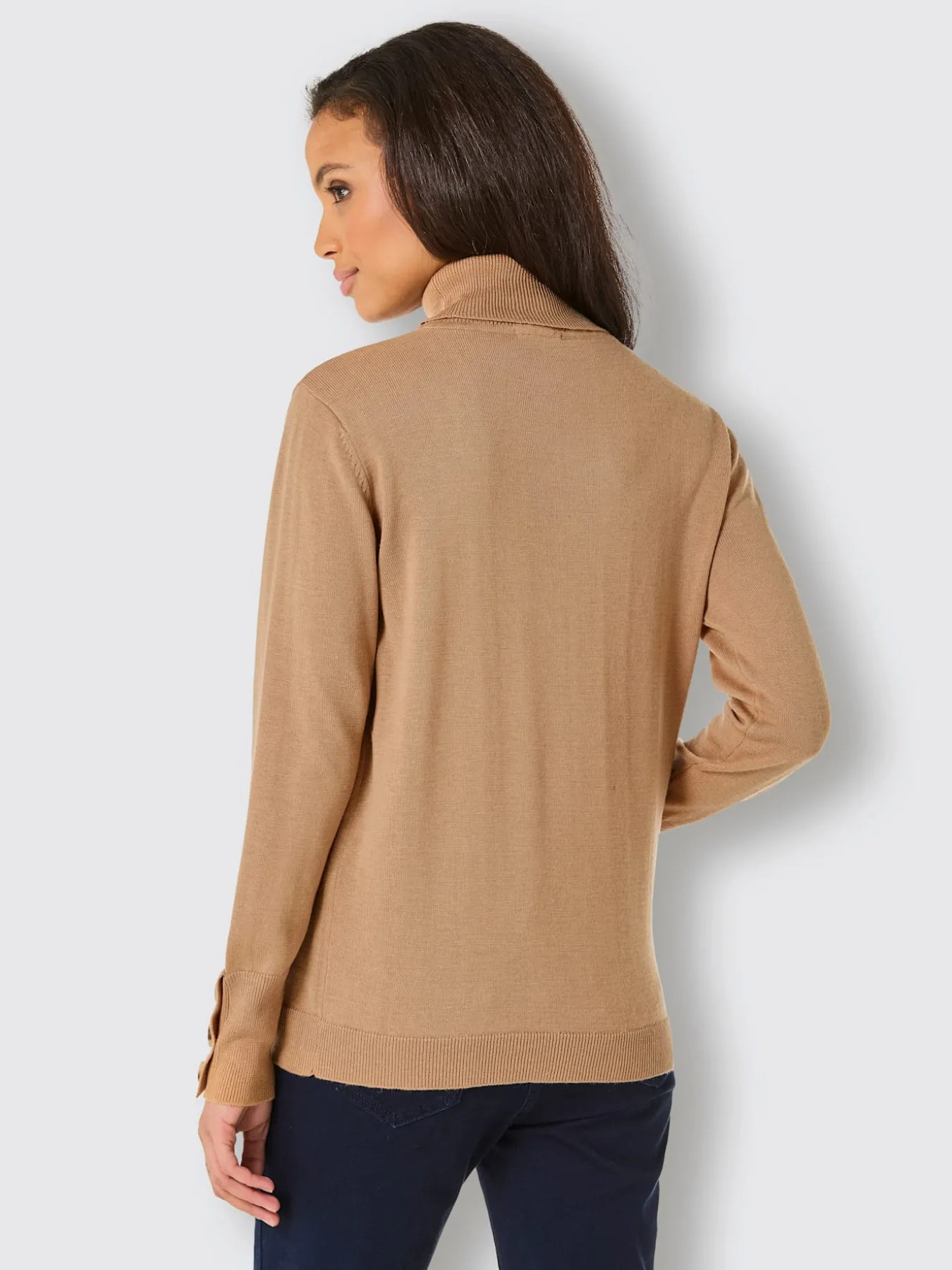 Pull à col roulé 30% laine vierge (mérinos)