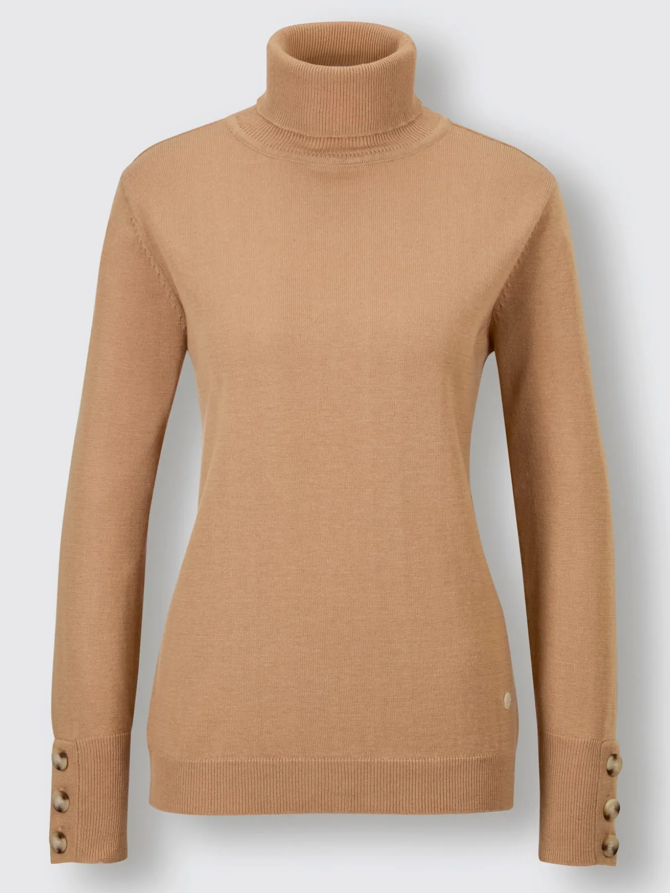 Pull à col roulé 30% laine vierge (mérinos)