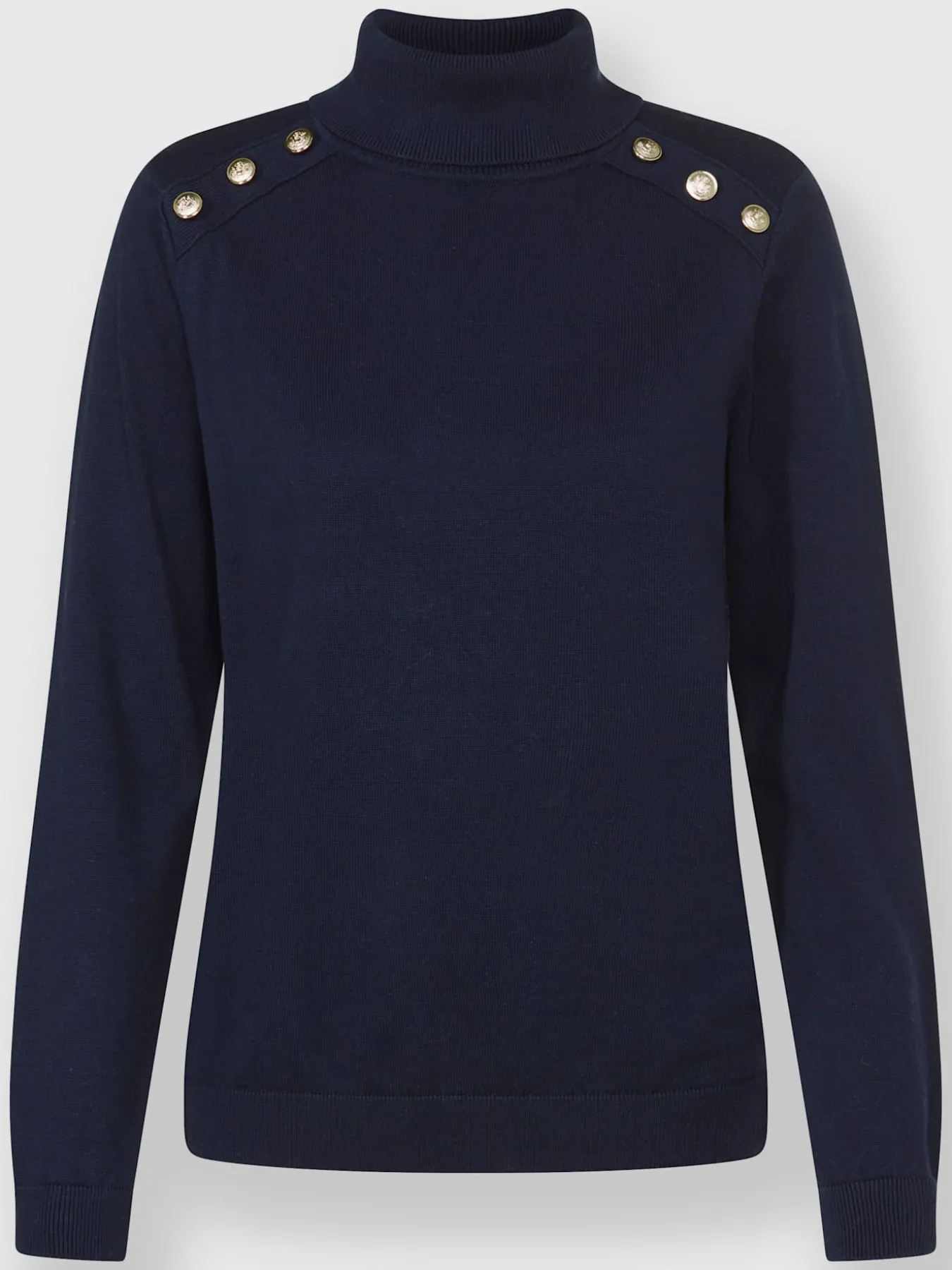Pull à col roulé beaux boutons fantaisie.