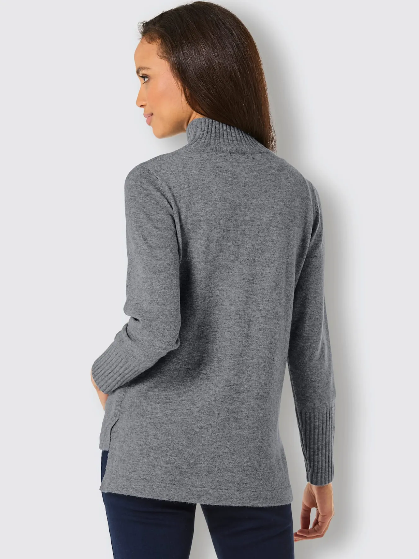 Pull à col roulé mélange mérinos/cachemire