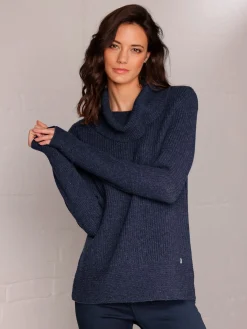 Pull à col roulé mélange mérinos/cachemire