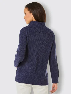Pull à col roulé mélange mérinos/cachemire