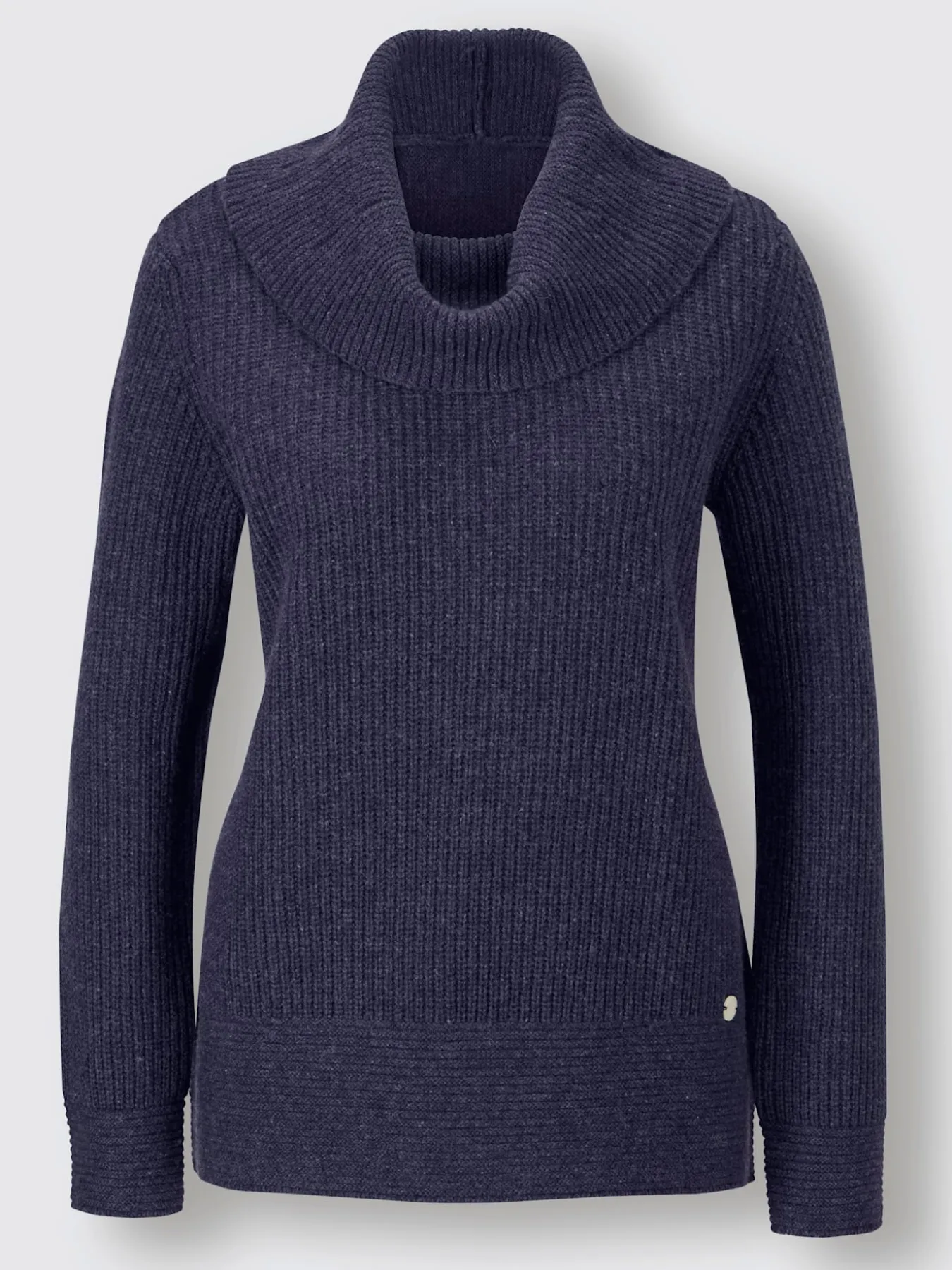 Pull à col roulé mélange mérinos/cachemire
