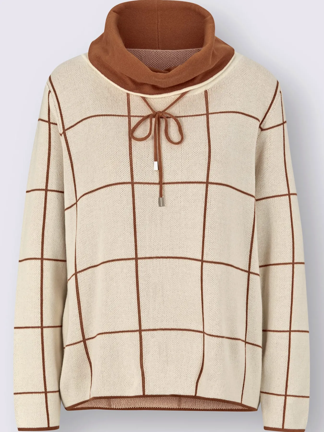 Pull à col roulé motif jacquard