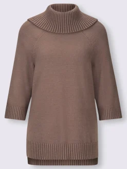 Pull à col roulé plus long au dos