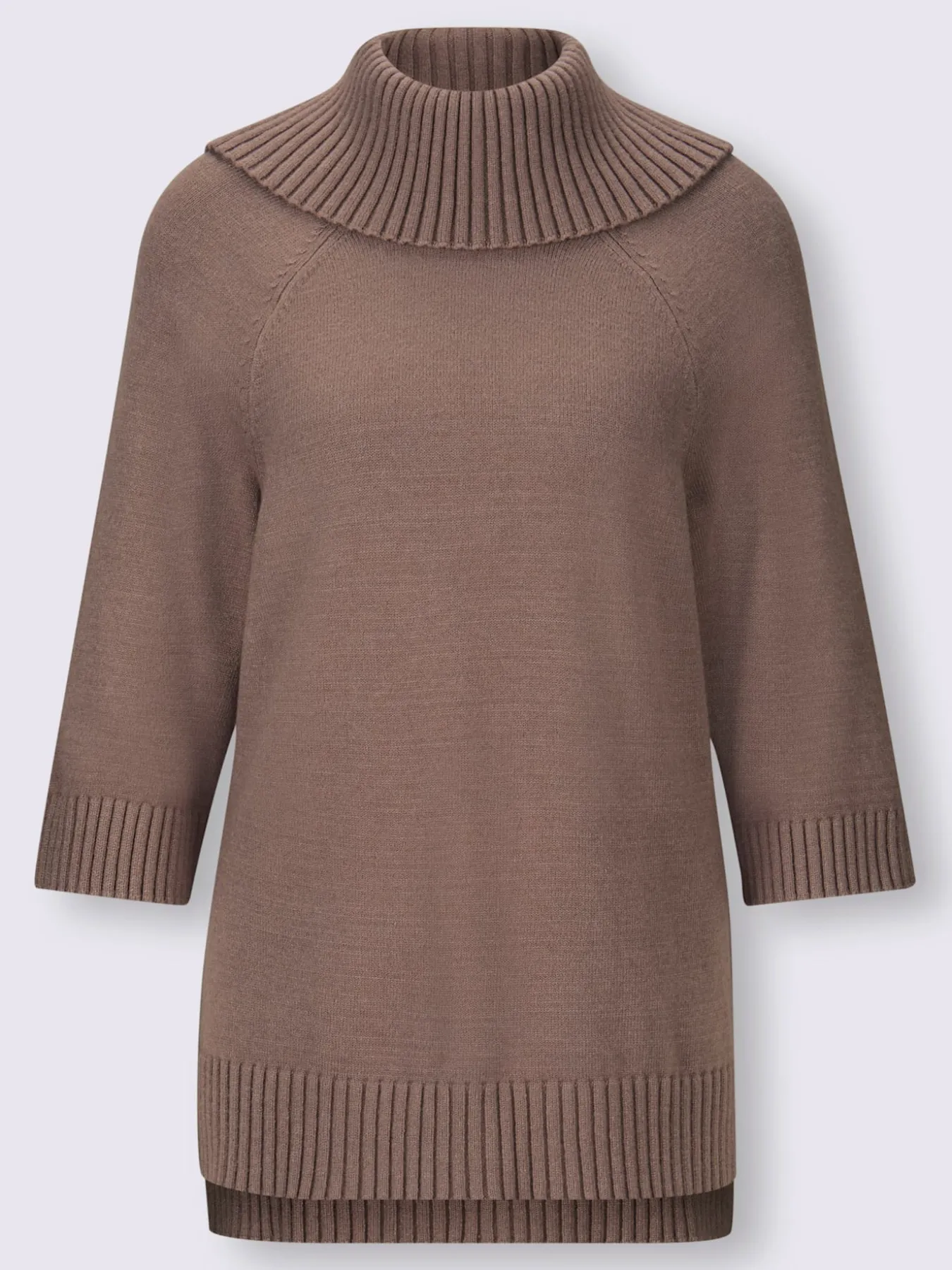 Pull à col roulé plus long au dos