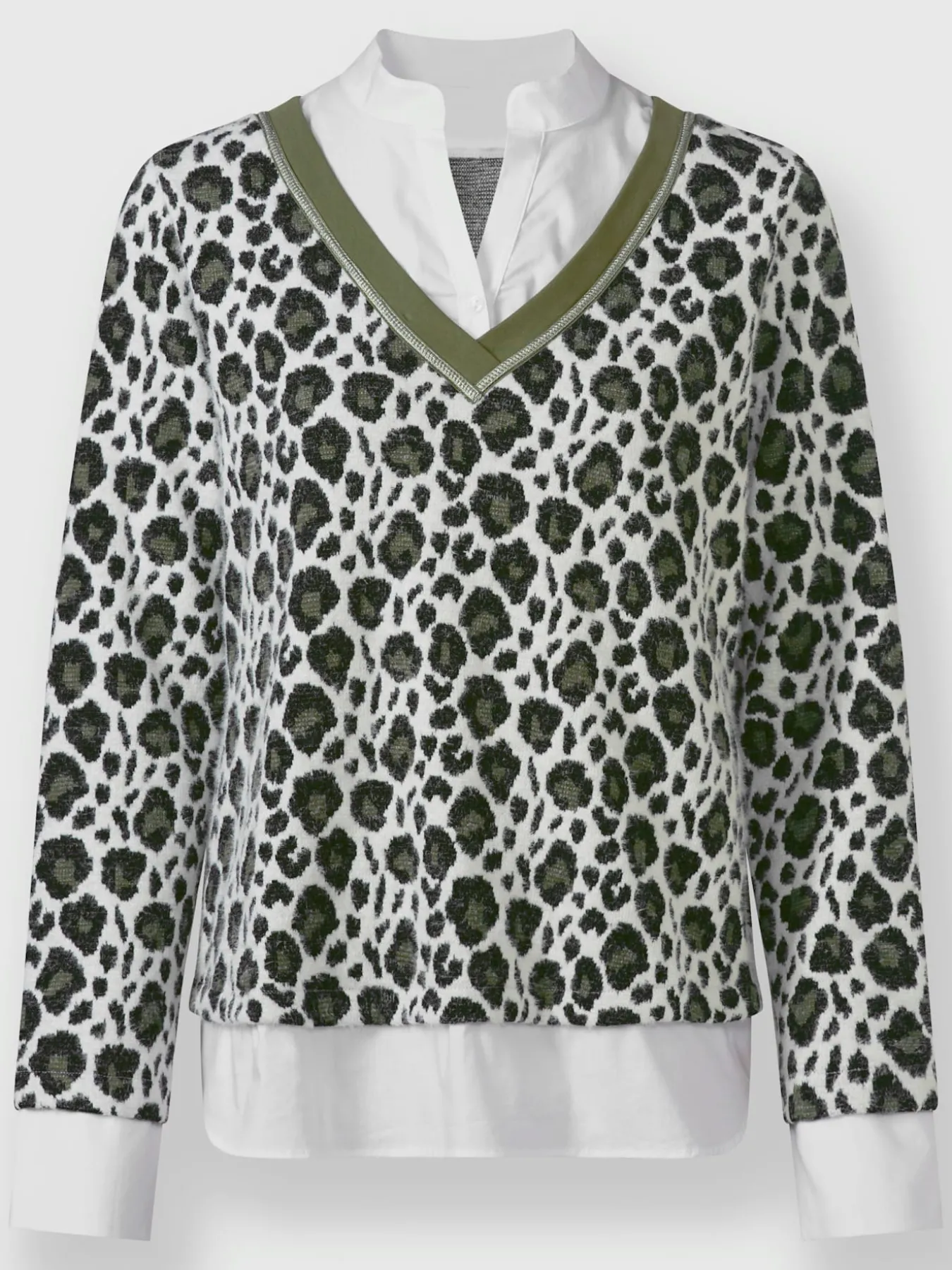 Pull 2 en 1 joli motif léopard