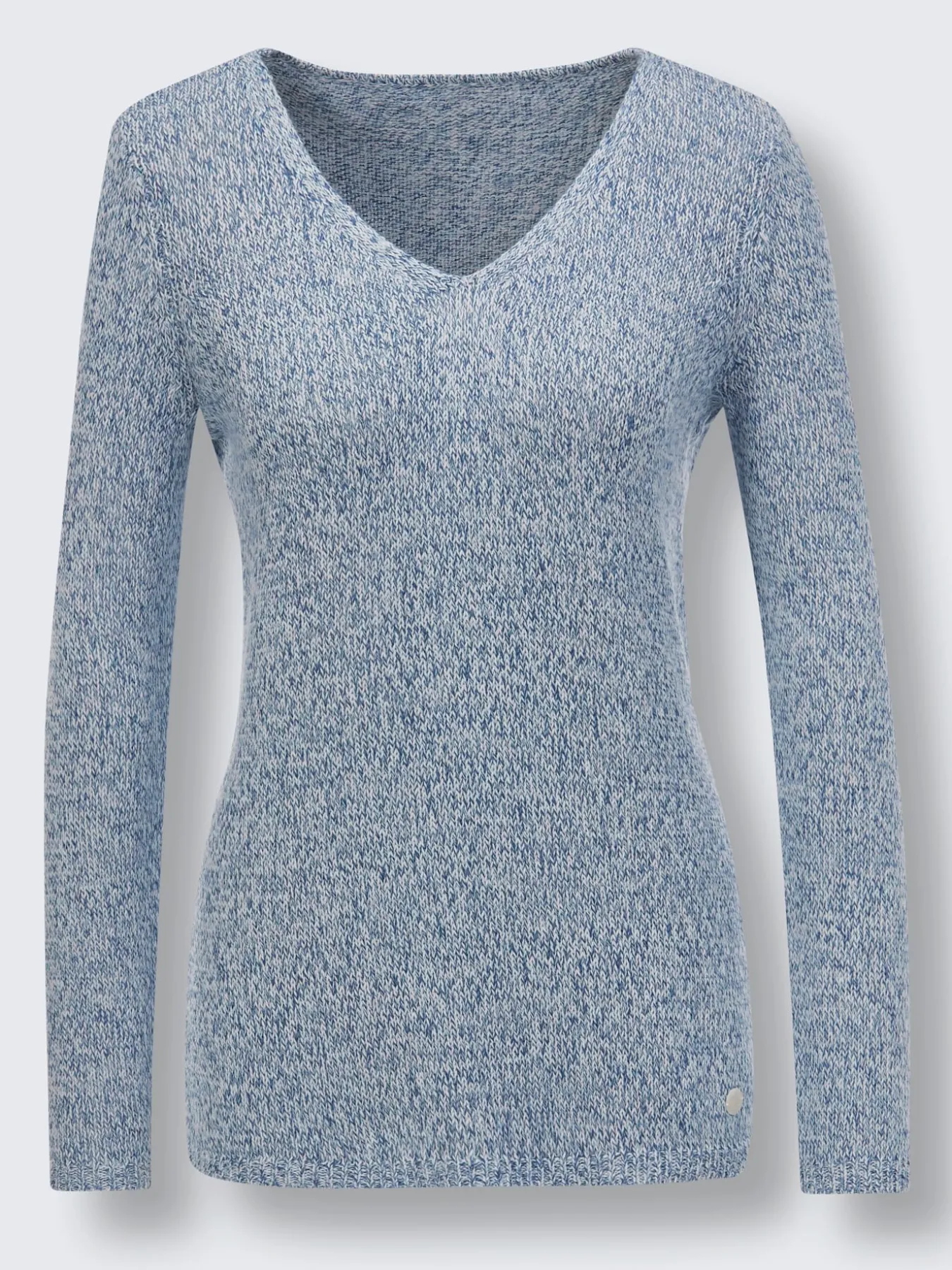 Pull à encolure en v 55% lin