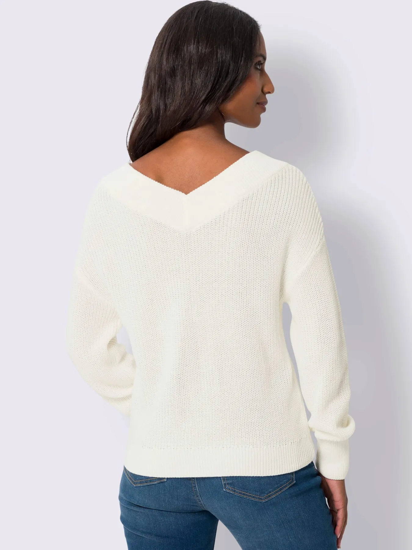 Pull à encolure en v encolure en v affinante