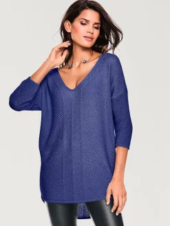 Pull à encolure en v look ample tendance