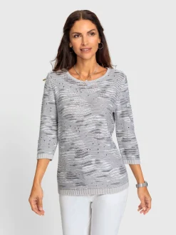 Pull à manches 3/4 50% coton