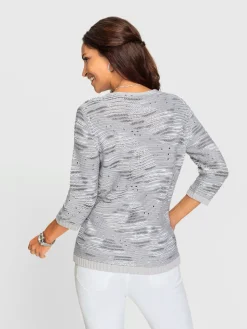 Pull à manches 3/4 50% coton
