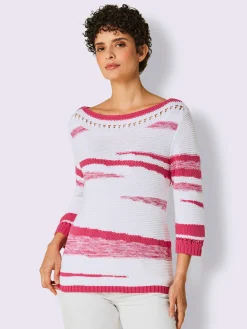 Pull à manches 3/4 50% coton