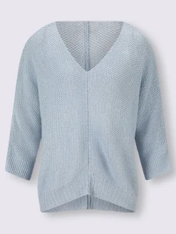 Pull à manches 3/4 fil fantaisie léger