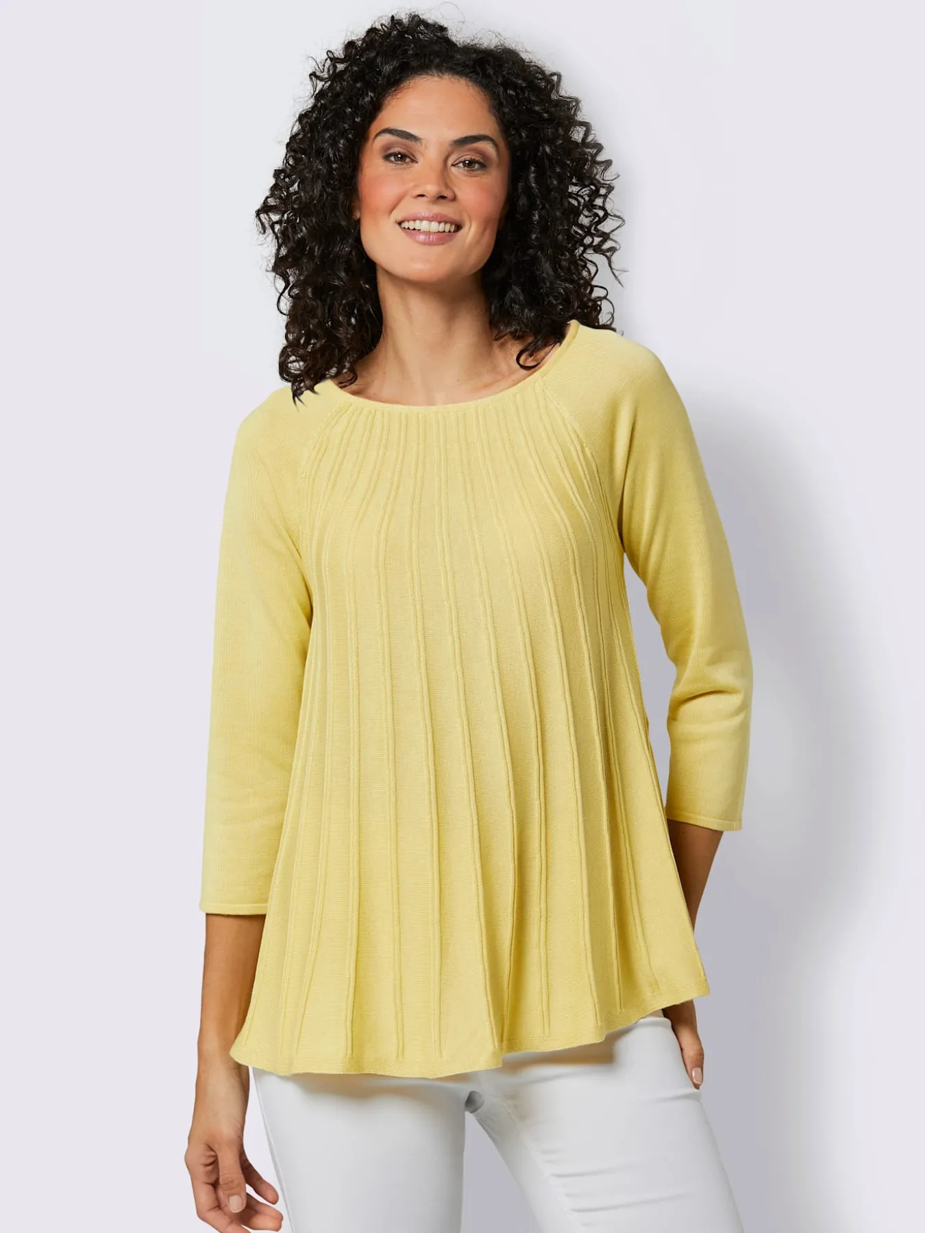 Pull à manches 3/4 mélange soie-cachemire