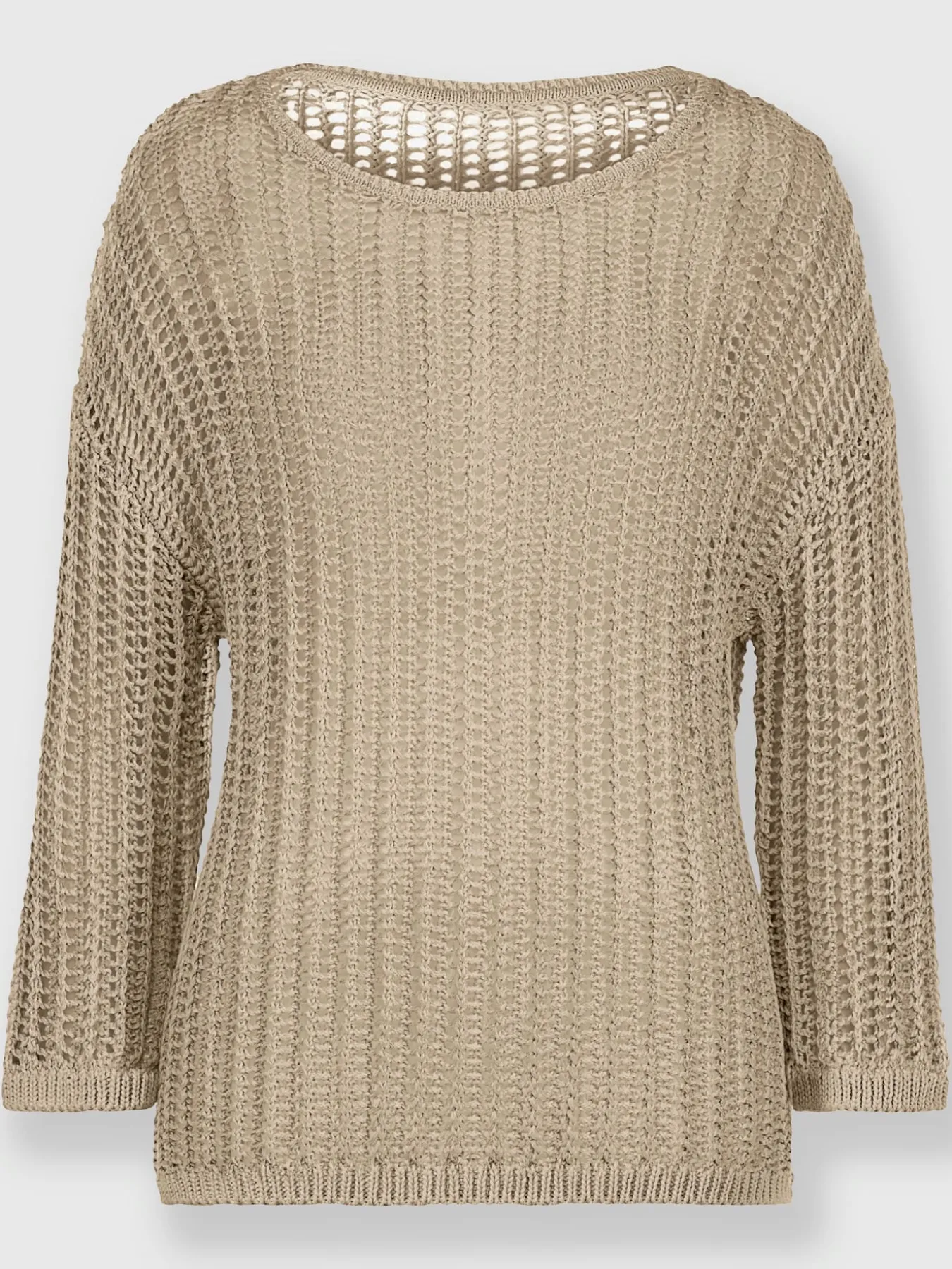 Pull à manches 3/4 motif ajouré léger