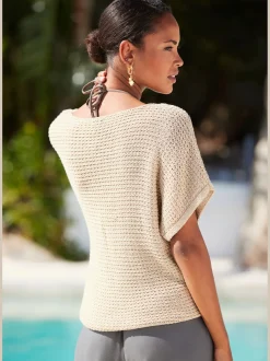Pull à manches courtes pull d'été léger