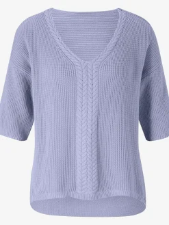 Pull à manches courtes superbe mélange tricoté