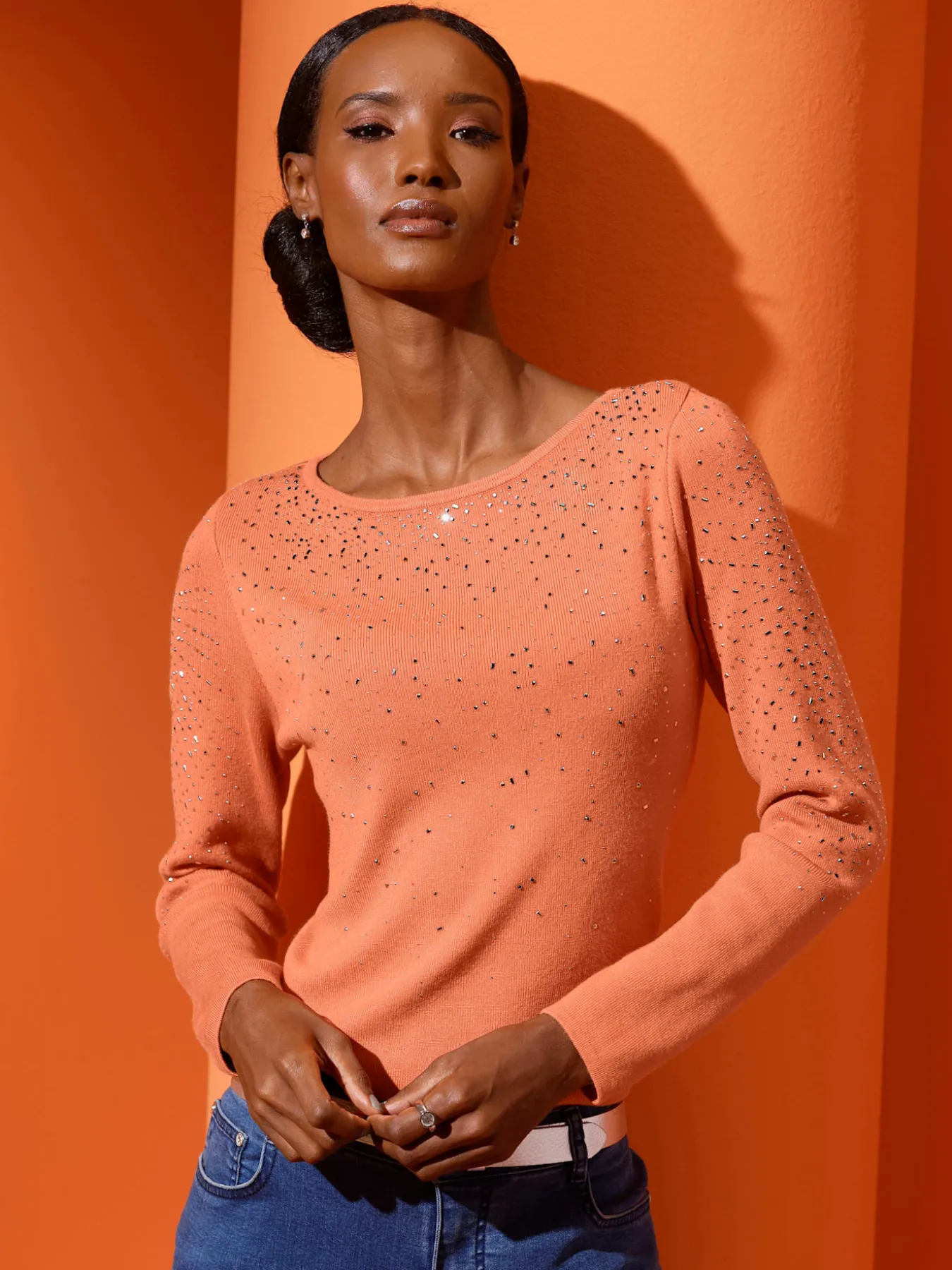Pull à manches longues avec viscose (ecovero)
