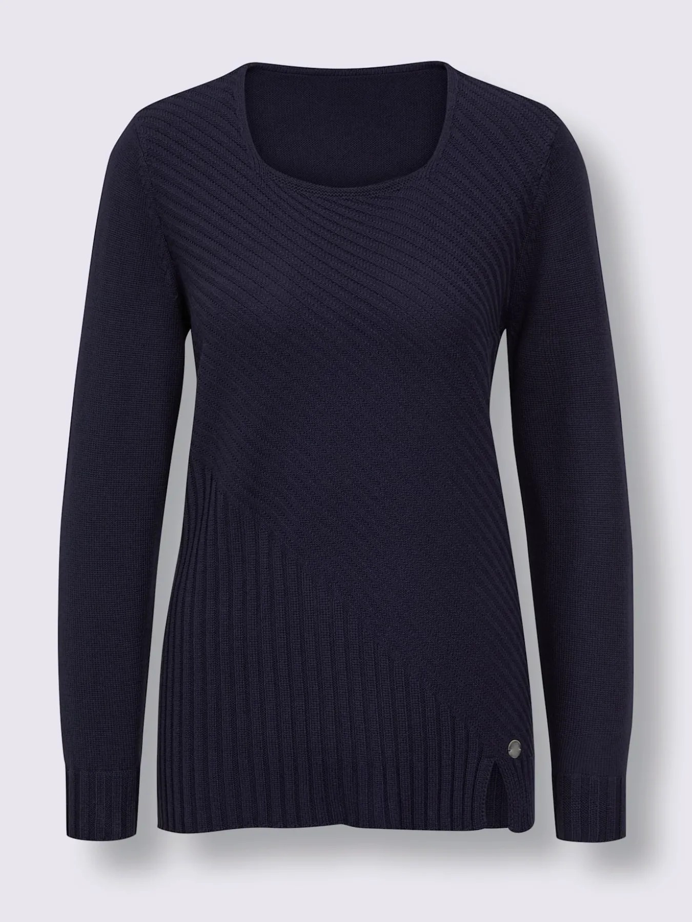 Pull à manches longues mélange coton et lyocell de qualité