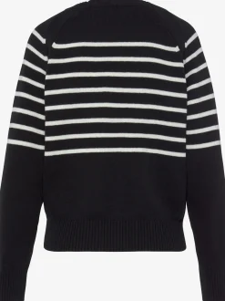 Pull à rayures encolure ronde