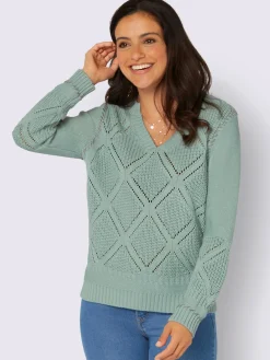 Pull ajouré 49% coton