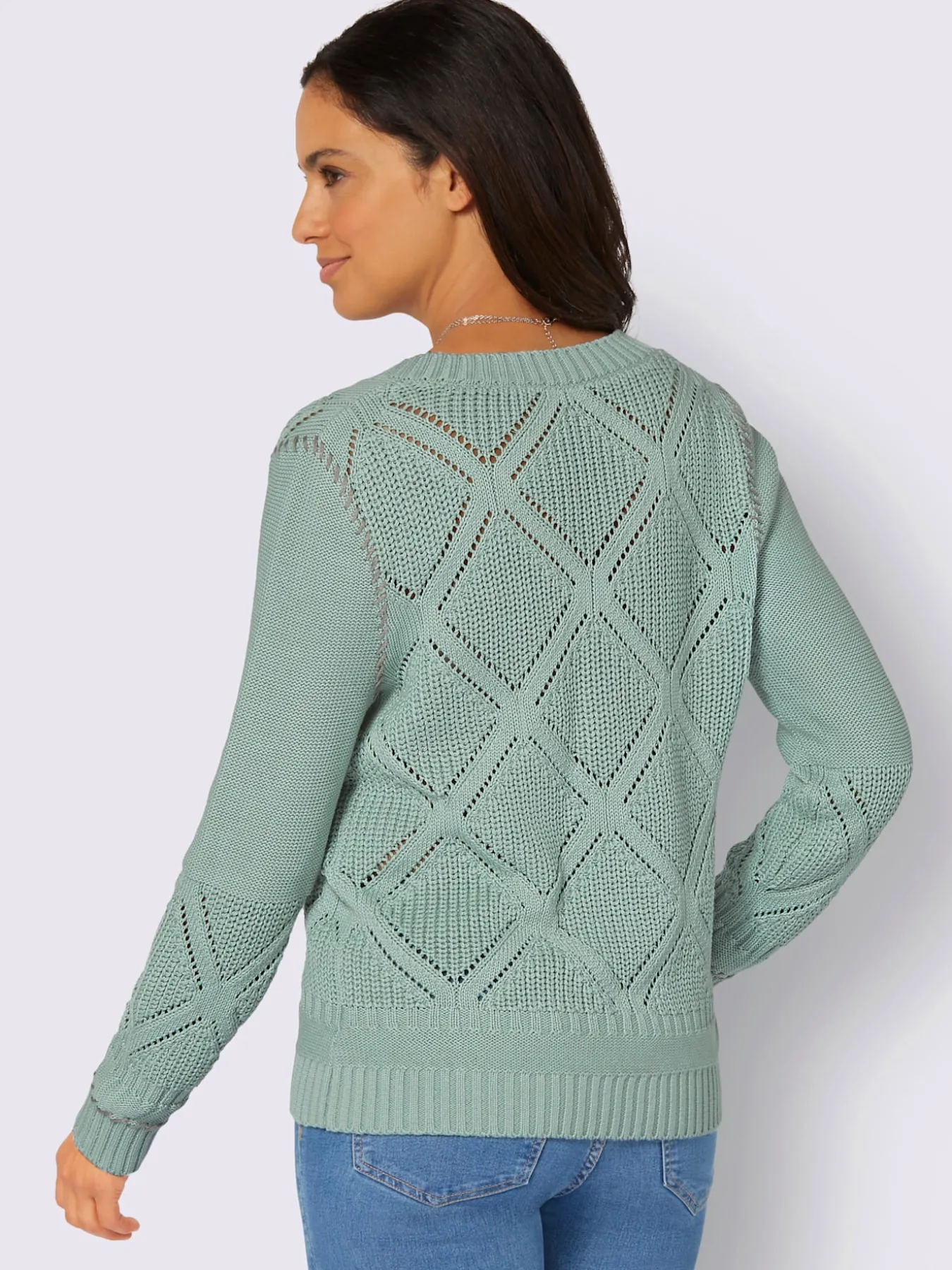 Pull ajouré 49% coton