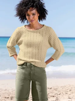 Pull ajouré motif ajouré léger