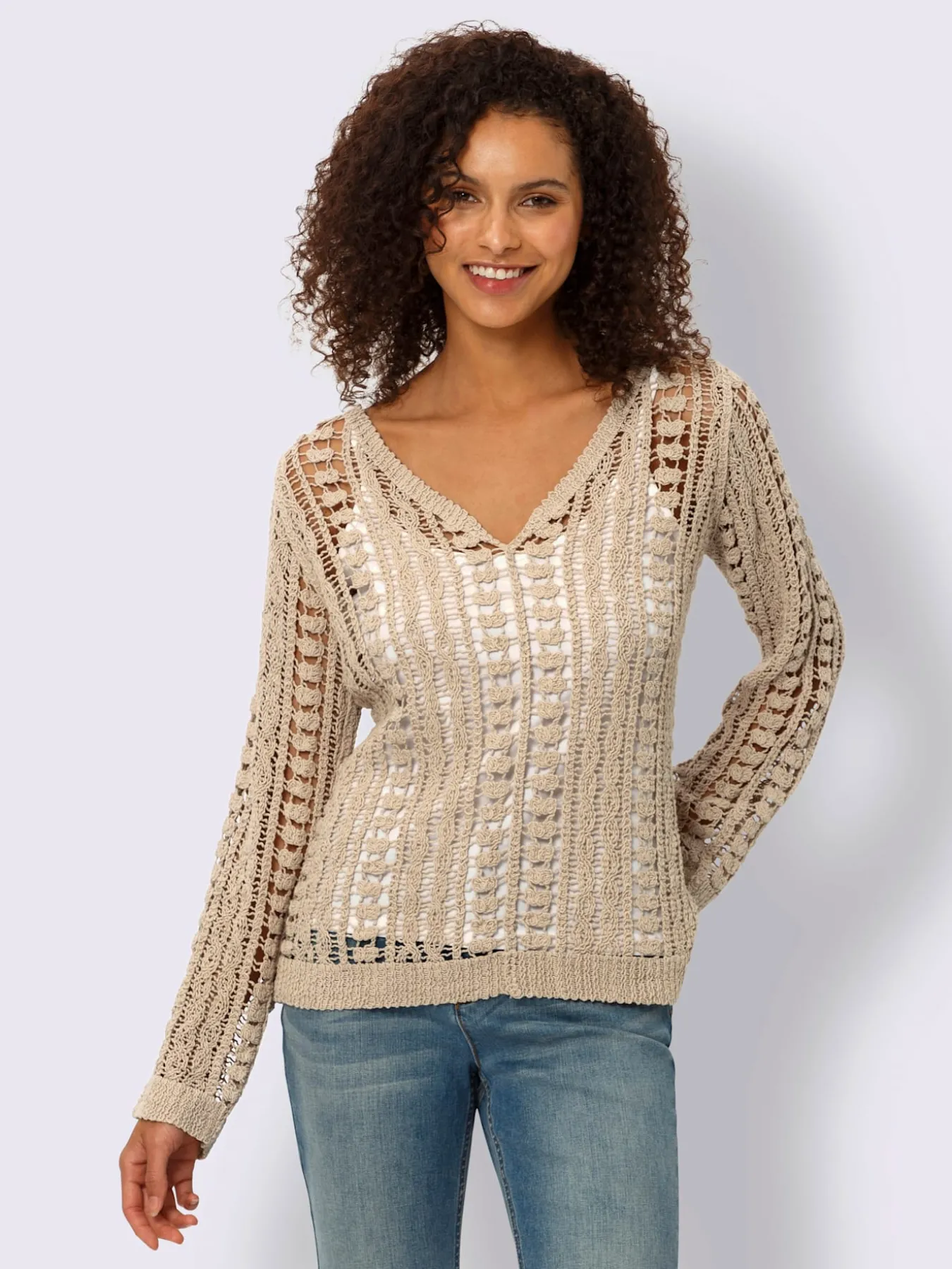 Pull ajouré motif ajouré léger