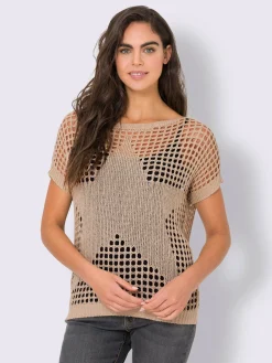 Pull ajouré motif ajouré léger