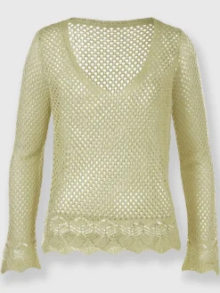 Pull ajouré motif ajouré transparent discret