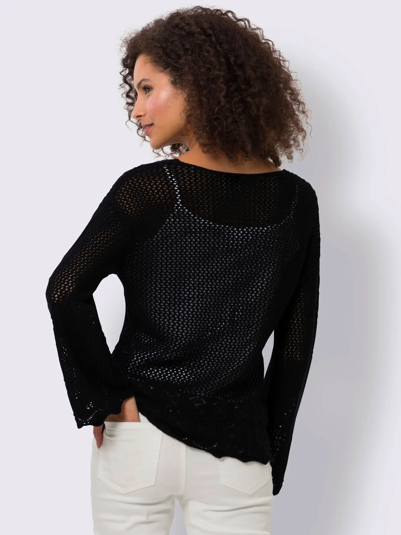 Pull ajouré pur coton