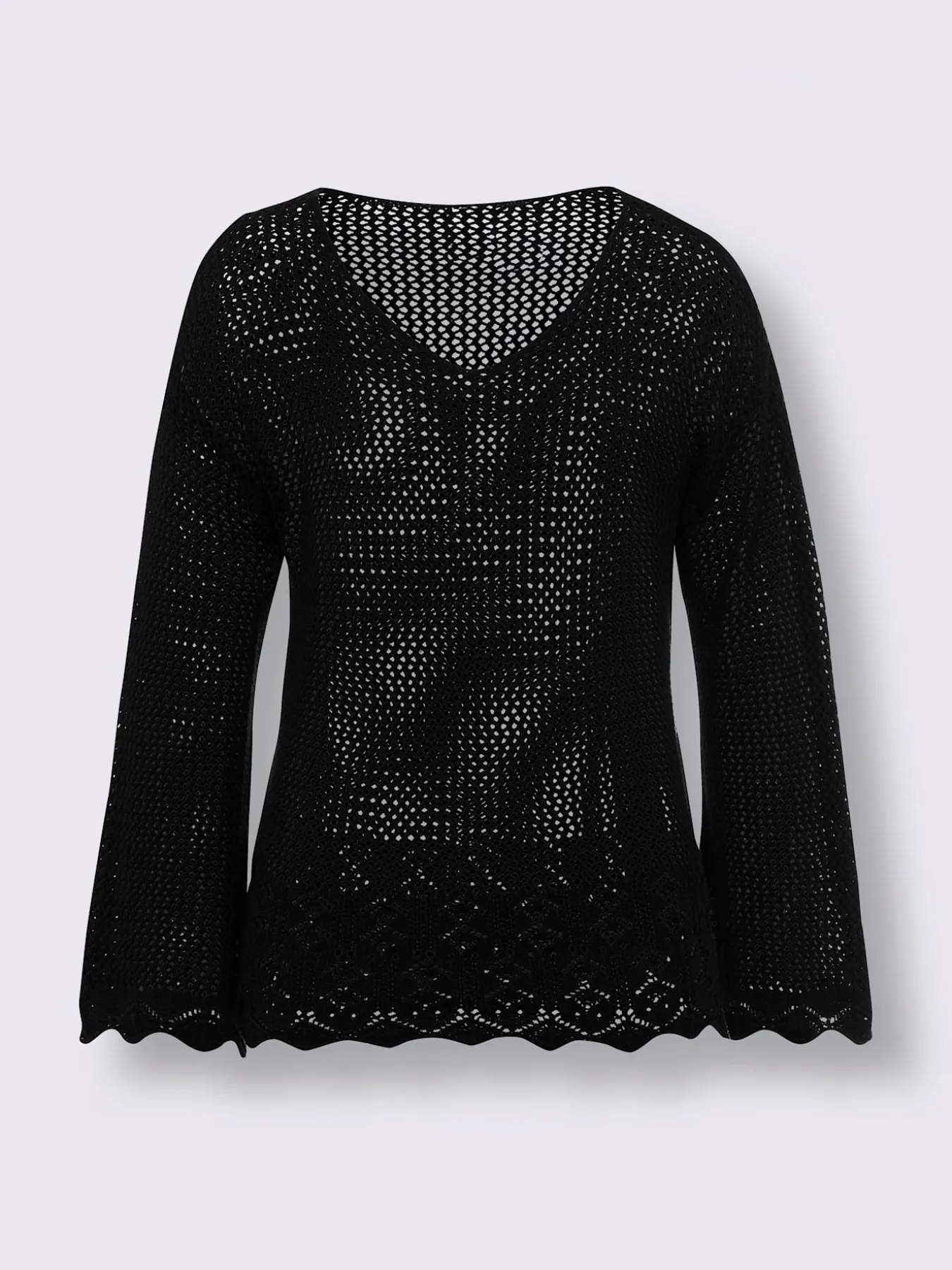 Pull ajouré pur coton