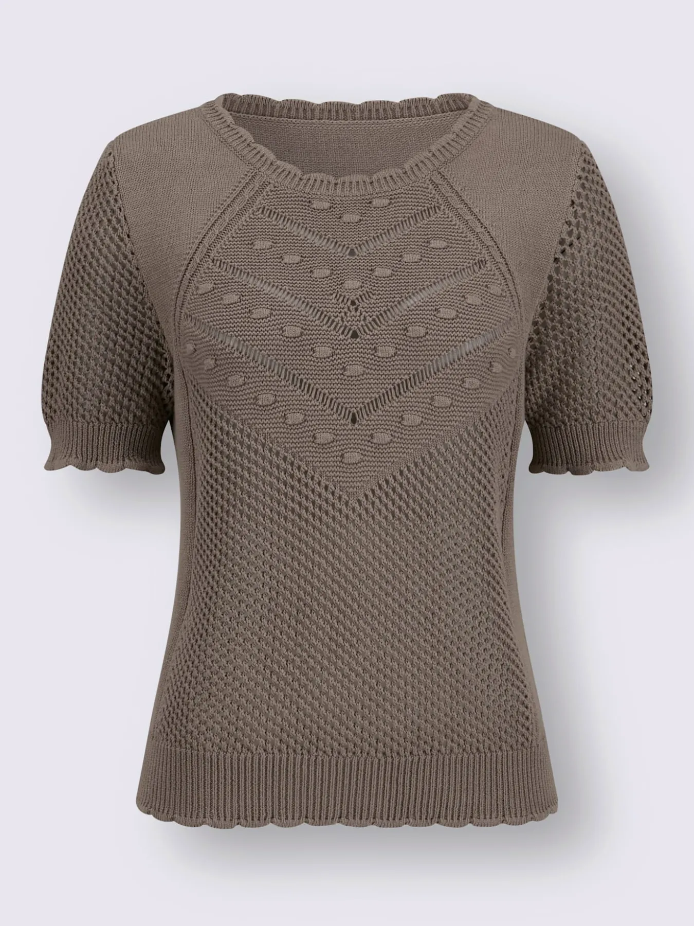 Pull ajouré pur coton