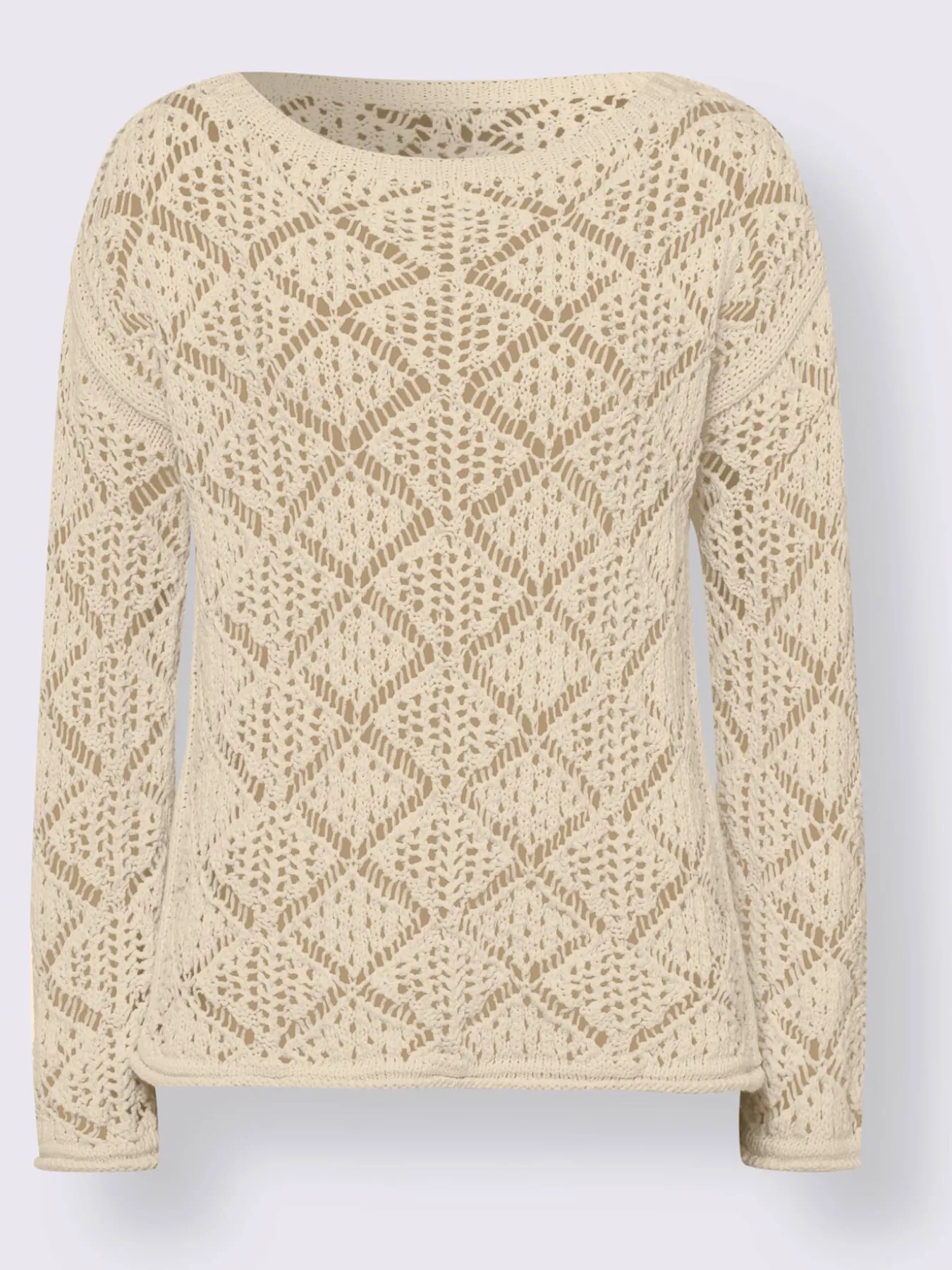 Pull ajouré pur coton