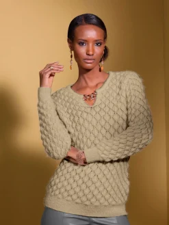 Pull ajouré superbe motif ajouré